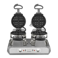 Waring Commercial Double Belgian Waffle Maker, 7-Inch Round Waffles, 208V