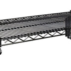 Thumbnail image #1 for Quantum WDWB2472BK Wall-Mount Cantilever Single Wire Shelf, 72 x 24 Inches, Black Epoxy Antimicrobial Finish