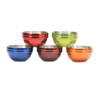 Vollrath Round Double-Wall Insulated Serving Bowl, 6.9 Quart, Metallic Dazzle Red Exterior