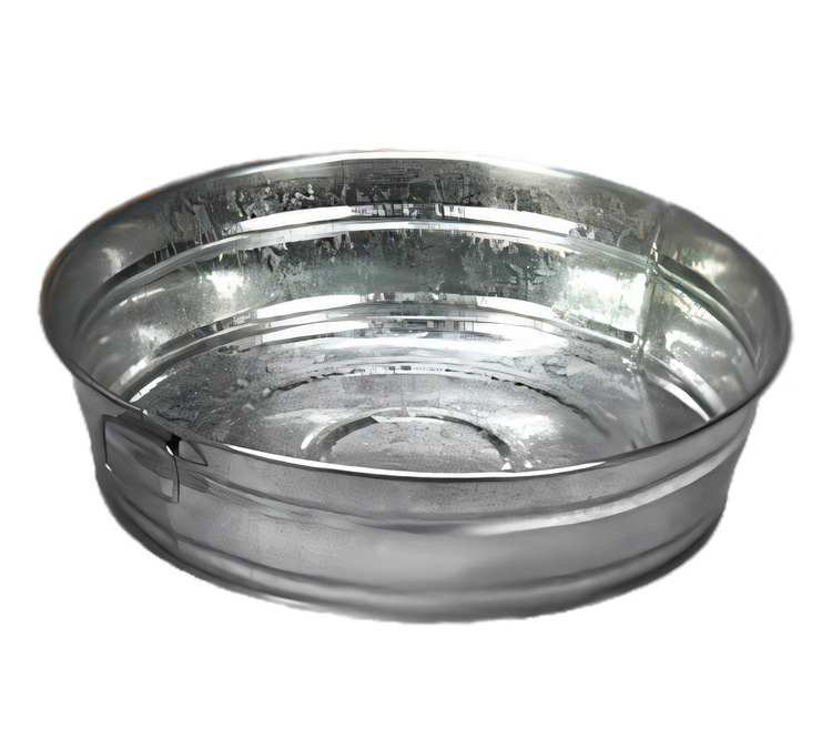Product image #1 for American Metalcraft Round Galvanized Tin Cooling Tub with Side Handles, 95 oz.