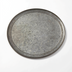 Thumbnail image #1 for American Metalcraft 14-Inch Round Onyx Galvanized Wide-Rim Serving Tray/Pan