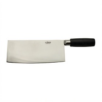 Winco 8 x 3-1/2-Inch Chinese Cleaver Knife with Forged Stainless Steel Blade and Black POM Handle