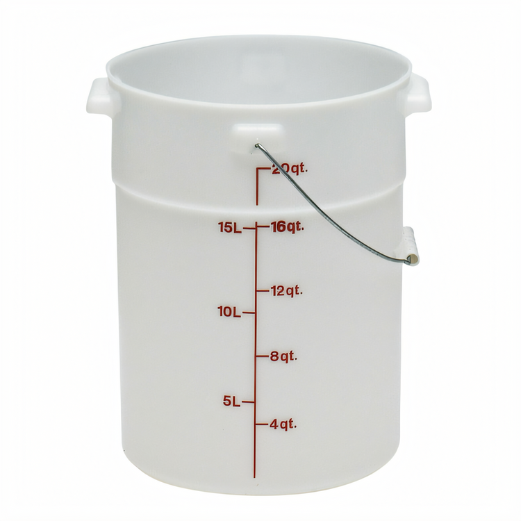 Product image #1 for Cambro 22 Qt White Polyethylene Pail with Bail
