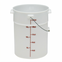 Cambro 22 Qt White Polyethylene Pail with Bail