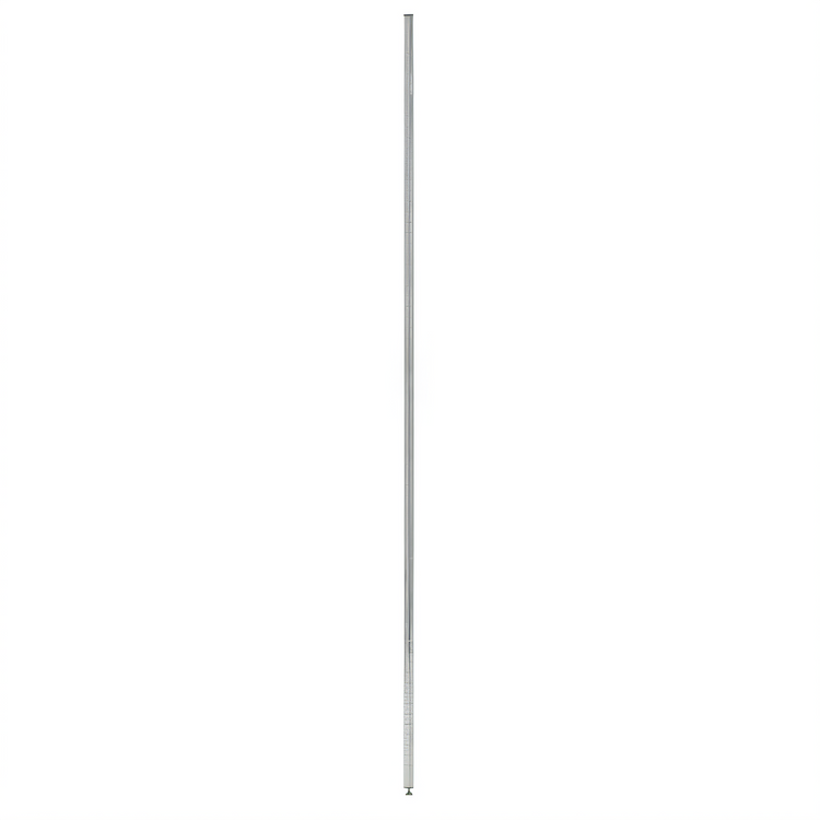 Product image #1 for 74 Inch Stationary Grooved Wire Shelving Post, Chromate Finish