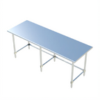 Thumbnail image #1 for Sapphire Manufacturing SMTO-14120G 120" x 14" Stainless Steel Work Table with 18/400 Reinforced Top and Open Galvanized Base