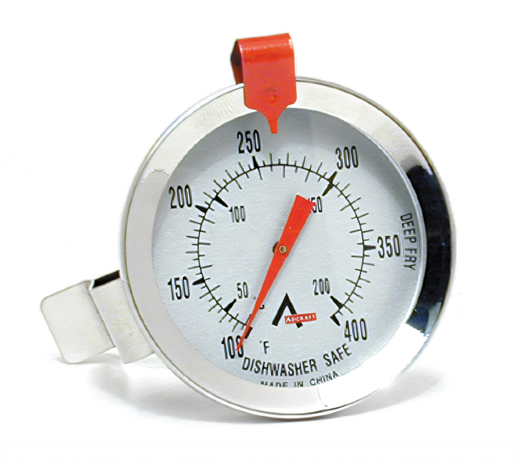 Product image #1 for 5-3/4-Inch Clip-On Deep Fry/Candy Dial Thermometer, Stainless Steel, 100°F to 400°F