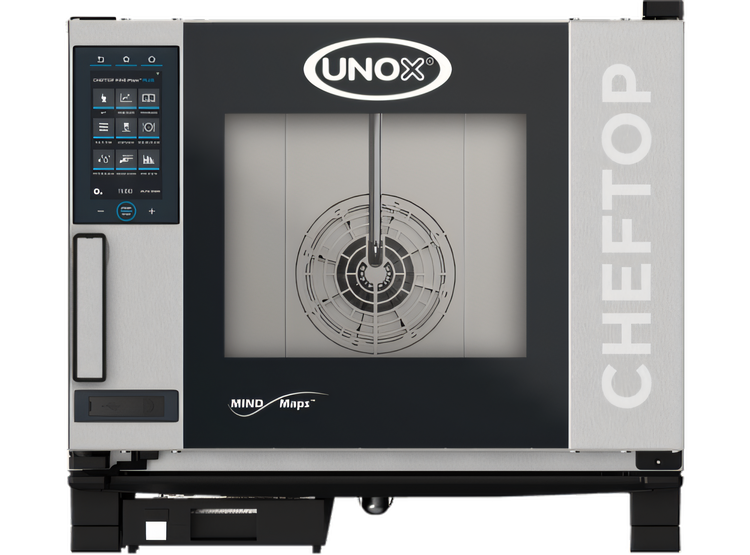 Product image #1 for UNOX ChefTop MIND.Maps Plus 5-Pan Countertop Gas Combi Oven, Left-Hand Door