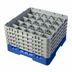 Thumbnail image #2 for Cambro Camrack Full Size 25-Compartment Glass Rack with 5 Soft Gray Extenders, Blue