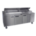 Thumbnail image #1 for Delfield 99-Inch Three-Section Refrigerated Pizza Prep Table with Side-Mounted Self-Contained Refrigeration