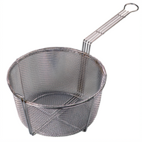Carlisle 11-1/2-Inch Round Chrome-Plated Carbon Steel Mesh Fryer Basket with Front Drain Hook