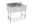 Thumbnail image #1 for Steel Works Stainless Two Compartment Underbar Hand Sink with Right Drainboard, 36
