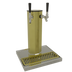 Thumbnail image #1 for Glastender Single-Column Countertop Air-Cooled Draft Dispensing Tower with 2 Faucets, Polished Brass Finish