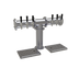 Thumbnail image #1 for Glastender Pipe Tee Countertop Draft Dispensing Tower, 6 Faucets, Air-Cooled, Grainline Stainless Steel Finish