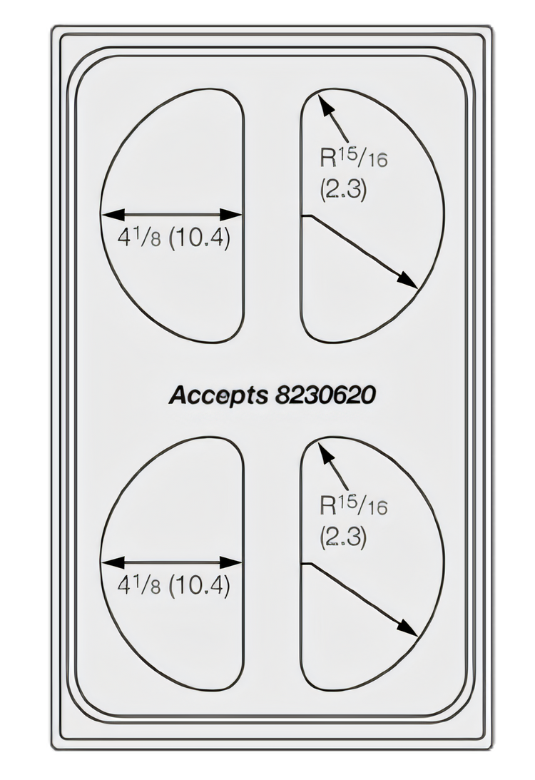 Product image #2 for Miramar Night Sky Half Oval Decorative Pan Template for 4 Pans