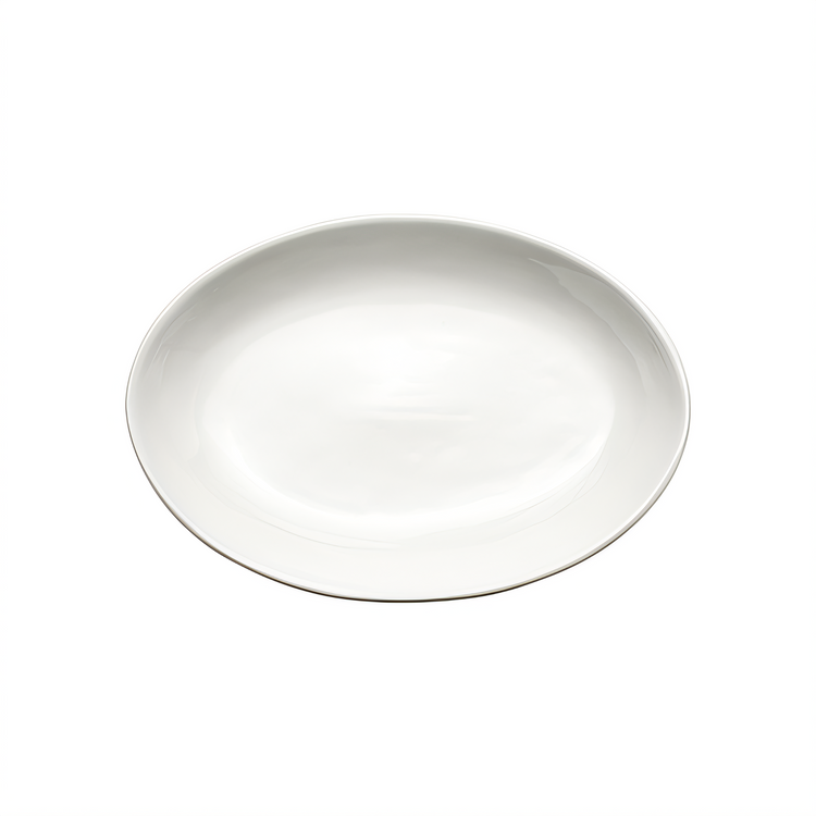 Product image #1 for Winco Endless Table Specialty Oval Deep Porcelain Platter, White, 15-1/2 x 11 x 2 Inches