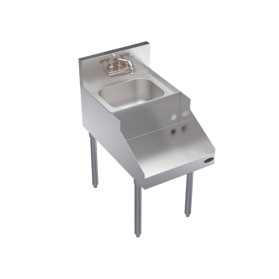 Product image #1 for Krowne Royal Series 18 Inch Wide Freestanding Underbar Blender Station with Dump Sink and Recessed Blender Shelf