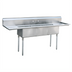 Thumbnail image #1 for MixRite Freestanding 3-Compartment Stainless Steel Sink with Left and Right Drainboards, 90-Inch Wide