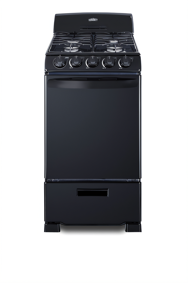 Product image #1 for Summit Commercial 20-Inch Freestanding Compact Gas Range with 2.3 Cu. Ft. Oven and Broiler Compartment