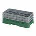 Thumbnail image #2 for Cambro Camrack Half-Size 17-Compartment Glass Rack with 2 Soft Gray Extenders, Sherwood Green