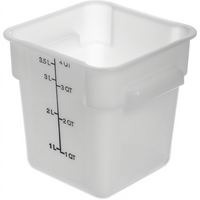 CFS Brands 11961PE02 Squares Commercial Food Storage Containers Case of 6