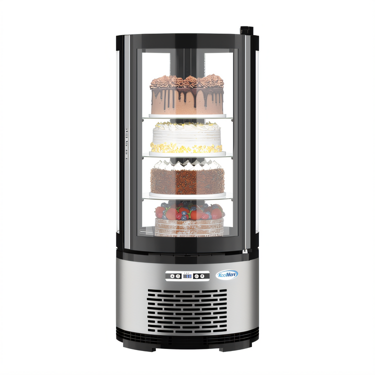 Product image #1 for KoolMore 19-Inch Countertop Circular Refrigerated Display Case, 3 Cu. Ft., Black