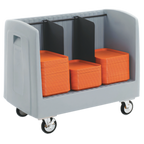 Thumbnail image #1 for Metro SSD16 Side-Load Polymer Dish and Tray Cart with Vinyl Cover, Adjustable Dividers, 60-Dish/80-Tray Capacity
