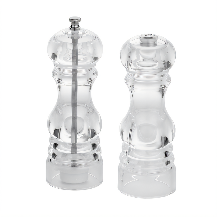 Product image #1 for Clear Acrylic Salt & Pepper Mill/Shaker Set, 6-Inch