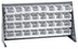 Thumbnail image #1 for Quantum 36-Inch Bench Rack with 32 Clear Bins, Louvered Steel, Gray Enamel Finish