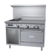 Thumbnail image #1 for Garland US Range U-Series 48-Inch Stainless Steel Gas Restaurant Range with 2 Open Burners, 36-Inch Griddle, Convection Oven and Storage Base