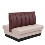 Thumbnail image #2 for ATSMFG ATS AT&S-AD-W36-6CH GR7 MFG Double Upholstered Restaurant Booth, 48"L x 36"H, 6-Channel Back, Removable Sinuous Spring Seat