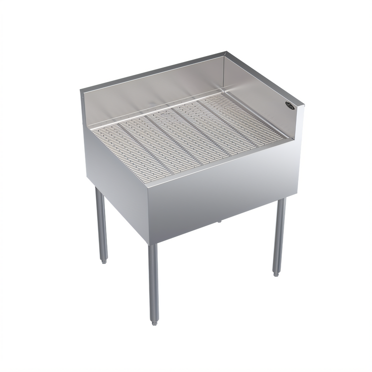 Product image #1 for Krowne Royal Series Free-Standing Stainless Steel Right-End Return Underbar Corner Drainboard, 30 x 24 x 36-1/2 Inches O.A.