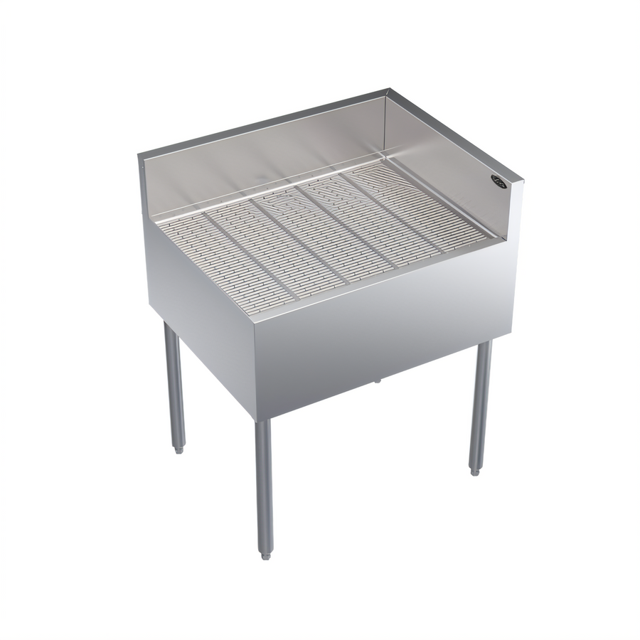 Product image #1 for Krowne Royal Series Free-Standing Stainless Steel Right-End Return Underbar Corner Drainboard, 30 x 24 x 36-1/2 Inches O.A.