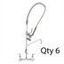 Thumbnail image #1 for T&S Brass EasyInstall Wall-Mount Pre-Rinse Unit with Mixing Faucet, Add-On Faucet, and 14-Inch Swing Nozzle
