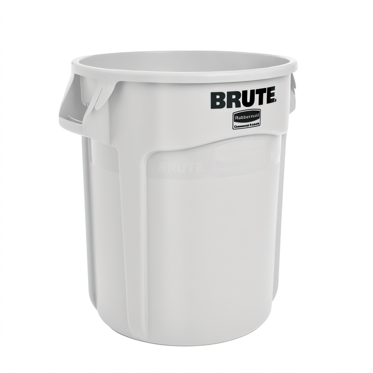 Product image #1 for Rubbermaid Commercial BRUTE ProSave 20-Gallon Round Trash Container, Without Lid, White