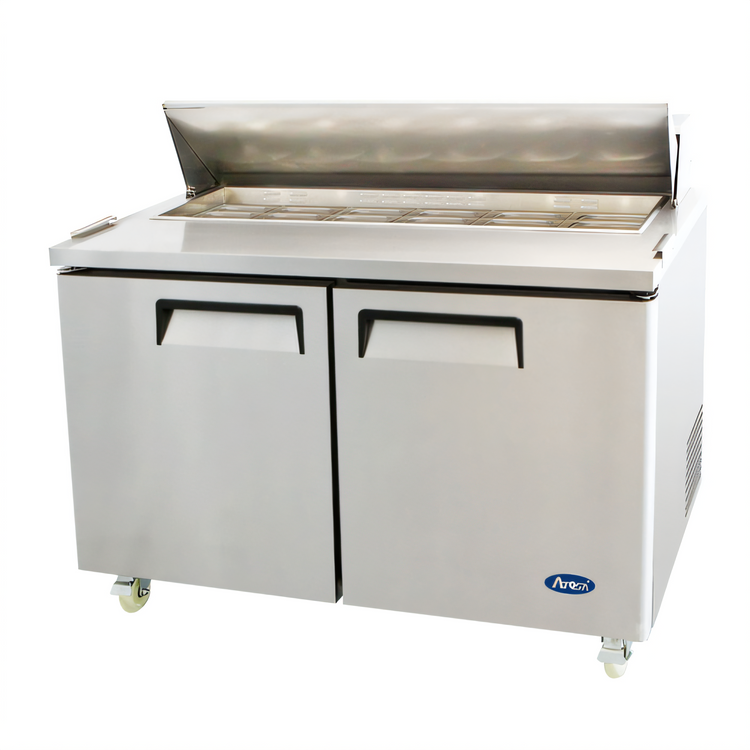 Product image #1 for Atosa Two-Section Sandwich/Salad Prep Table Refrigerator, 60-1/5-Inch, 17.2 Cu. Ft.