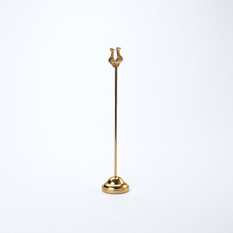 Product image #1 for American Metalcraft 12-Inch Gold Metal Harp Weighted Number Stand