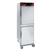 Thumbnail image #1 for Cres Cor Mobile 2-Compartment Radiant Heated Holding Cabinet with Top-Mount Heater, Dutch Doors, 16-Pan Capacity