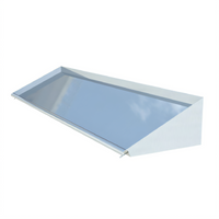 84 Inch Wall-Mounted Solid Slanted Rack Shelf with Splash Guards