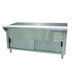 Thumbnail image #1 for Advance Tabco Triumph (Supreme) Solid Top Utility Station with Sliding Doors and Poly Cutting Board, 77-3/4 Inch Wide