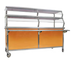 Thumbnail image #1 for Director's Choice Mobile Solid Top Serving Unit with Stainless Steel Top, 78 x 30 x 34 Inches