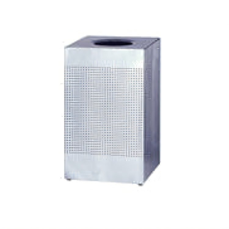 Product image #1 for Rubbermaid Commercial Silhouette 20 Gallon Square Open Top Stainless Steel Indoor Receptacle