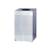 Rubbermaid Commercial Silhouette 20 Gallon Square Open Top Stainless Steel Indoor Receptacle