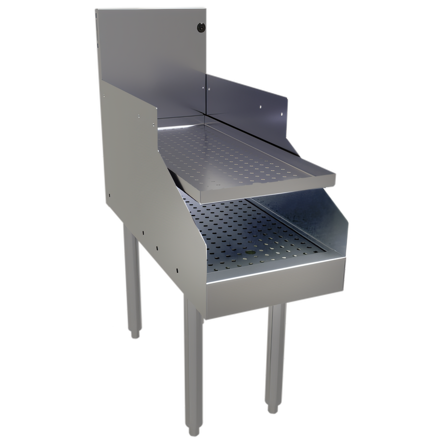 Product image #1 for Glastender 12-Inch x 29-Inch Free Standing Recessed Drainboard, Stainless Steel