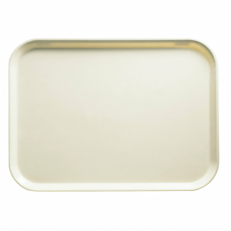 Product image #2 for Cambro Camtray Rectangular Fiberglass Cafeteria Tray, Cottage White, 8-7/8 x 25-9/16 x 1 Inches
