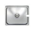 Thumbnail image #1 for 1/2 Size Slotted Flat Stainless Steel Steam Table Pan Cover with Recessed Handle