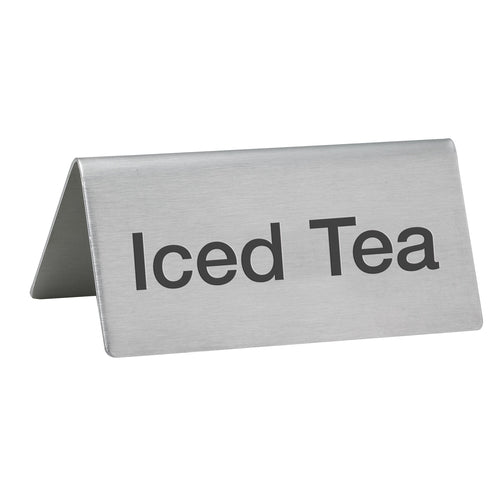 Product image #1 for Winco Stainless Steel Iced Tea Beverage Tent Sign