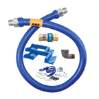 Thumbnail image #1 for Dormont Manufacturing Dormont Blue Hose 1675BPQR48PS 48-Inch Moveable Gas Connector, 3/4-Inch ID, PVC-Coated Stainless Steel, with Restraining Device