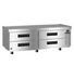 Thumbnail image #1 for Hoshizaki Steelheart 72-1/2-Inch Low-Profile Refrigerated Chef Base with 4 Drawers, Right-Side Condenser