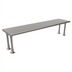 Thumbnail image #1 for BK Resources 72-Inch Single Bullnose Overshelf, 18-Inch Deep, Table-Mount, 16-Gauge Stainless Steel